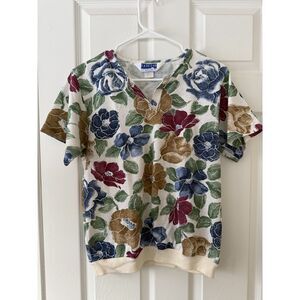 Vintage Cape Cod Sportswear Floral Button-Up Shirt - Size 14 - Great Condition
